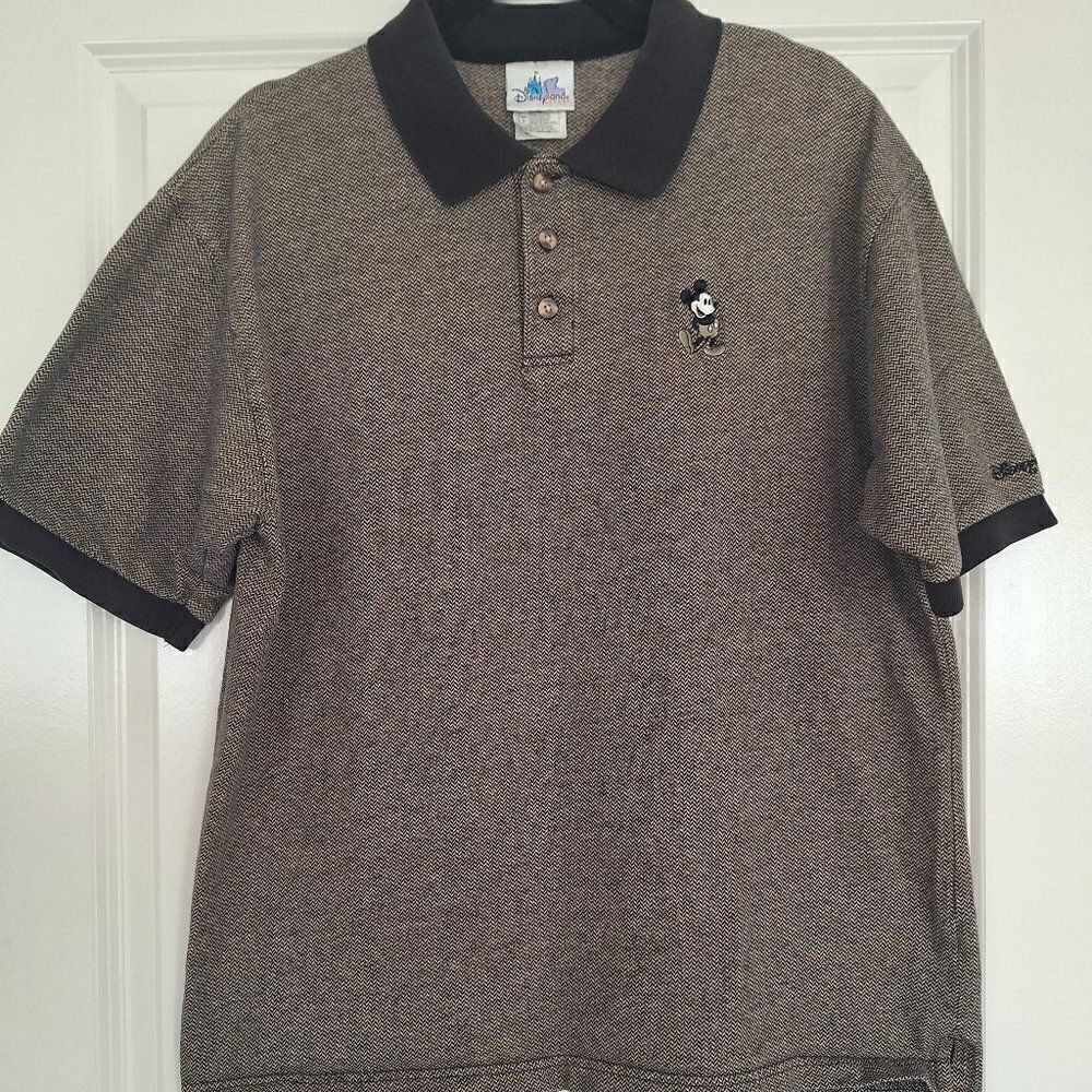 Disneyland Polo Shirt Mens L‎  Short Sleeve Mickey Embroidered Logo